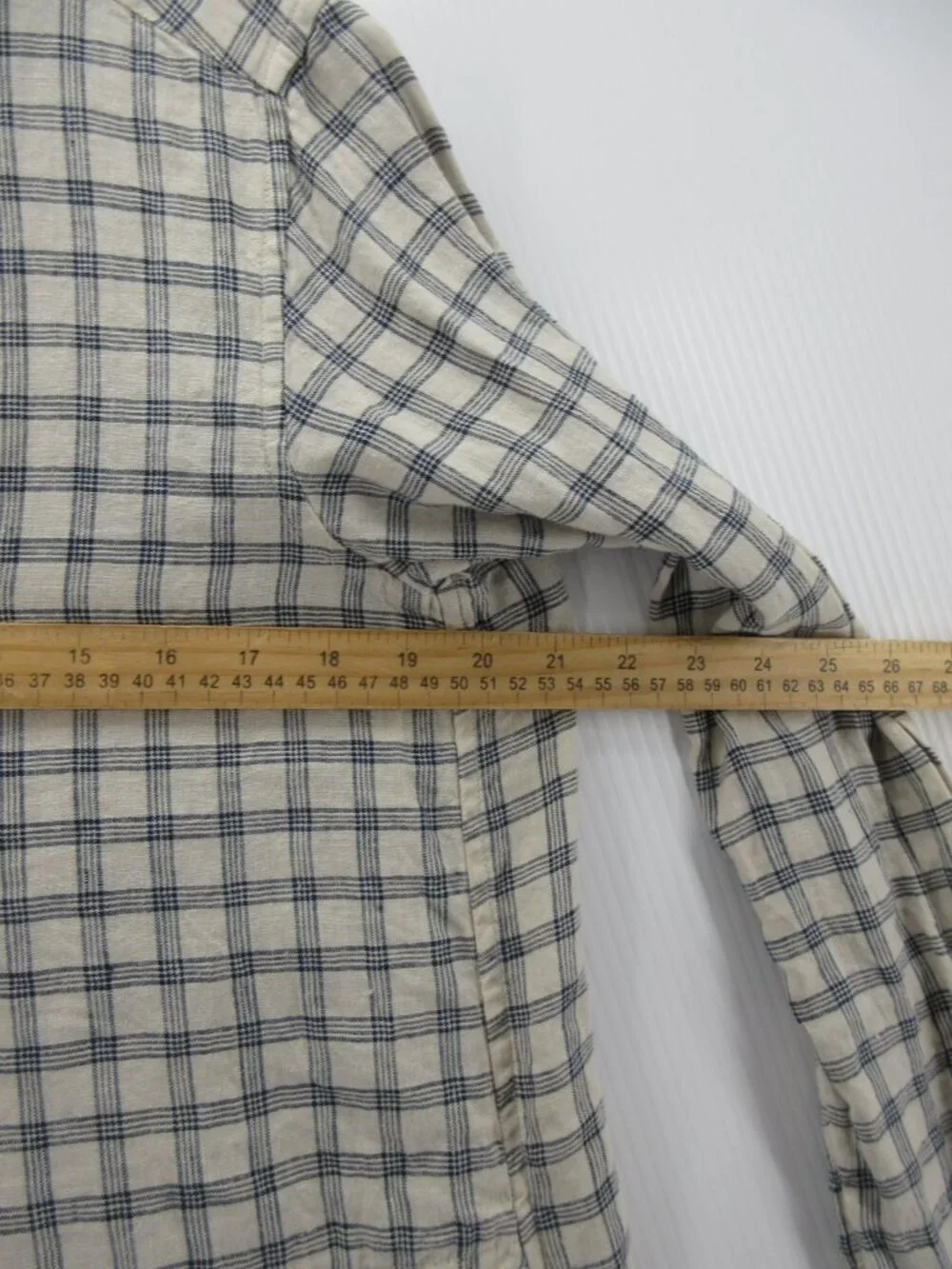 Uniqlo Ines De La Fressange Dress Medium Linen Shirt Button Up Check - Picture 5 of 11